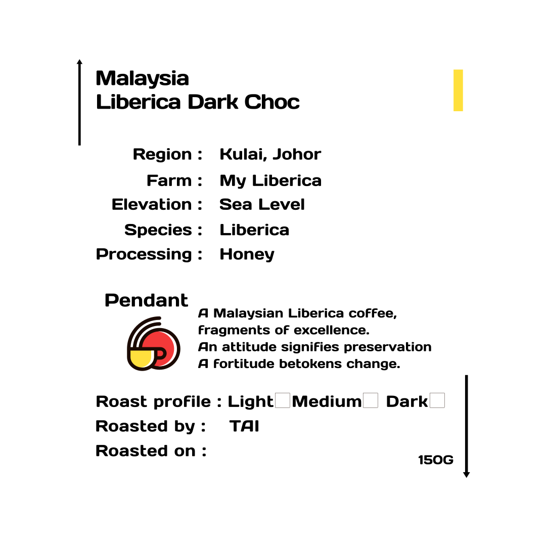 Malaysia liberica dark choc honey processed coffee