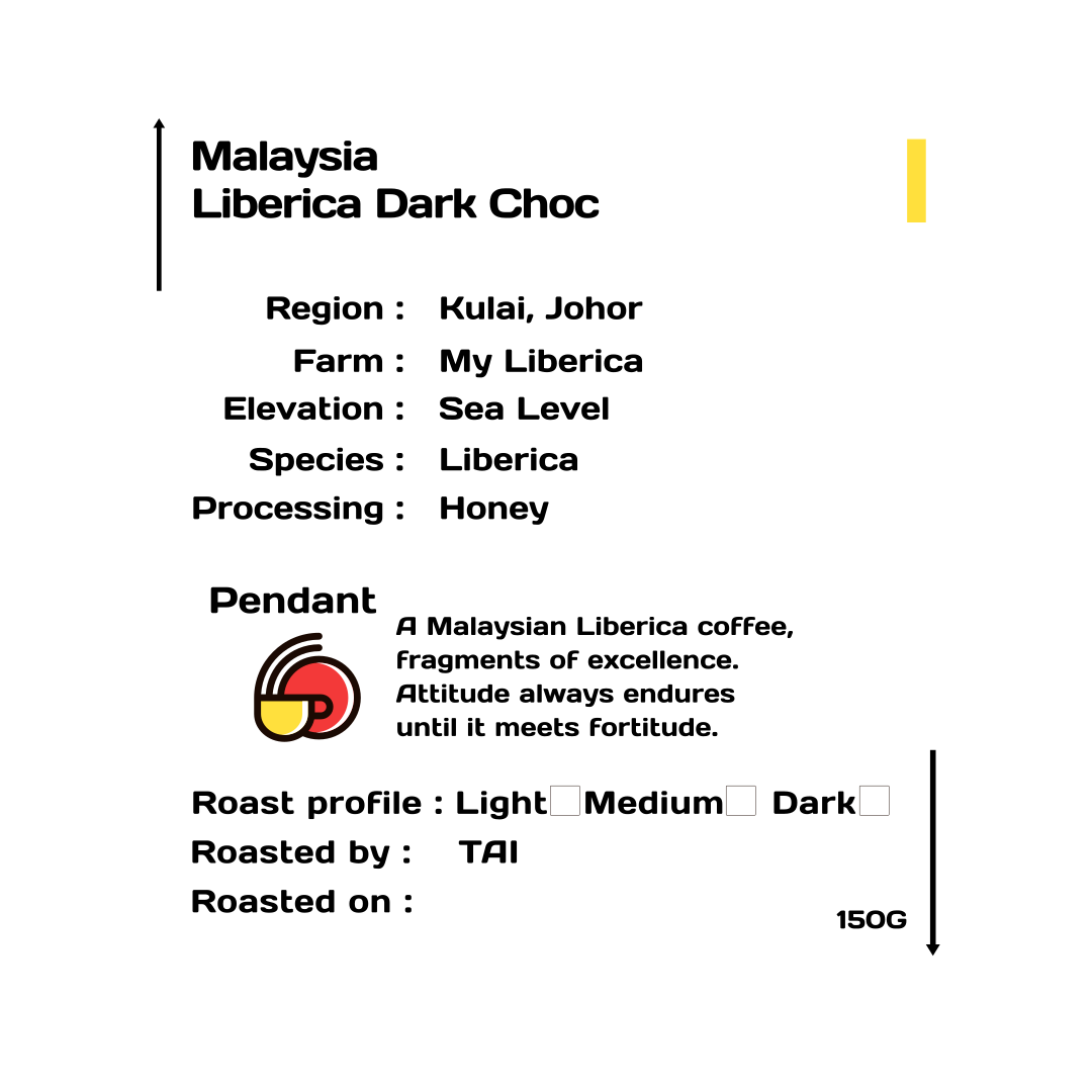 Malaysia liberica dark choc honey processed coffee